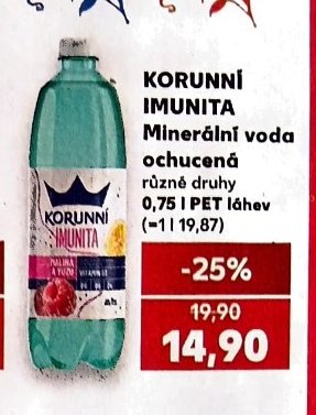 KORUNNÍ IMUNITA Minerální voda ochucená