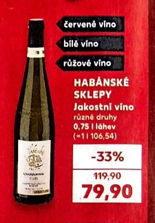 HABÁNSKÉ SKLEPY Jakostní víno