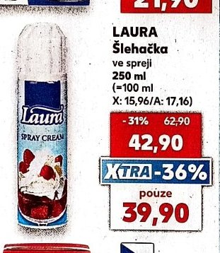 LAURA Šlehačka ve spreji