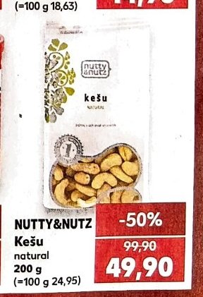 NUTTY&NUTZ Kešu natural