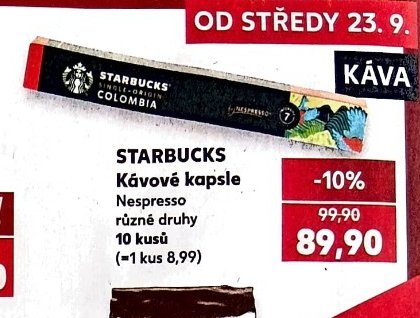 Starbucks Kávové kapsle