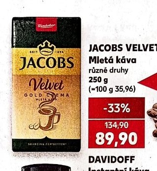 Jacobs Velvet Mletá káva