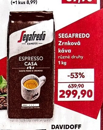 Segafredo Zrnková káva