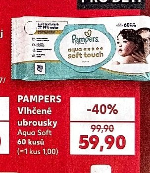 Pampers Vlhčené ubrousky Aqua Soft