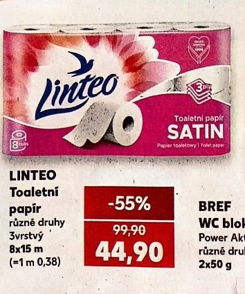 LINTEO Toaletní papír 8x15 m