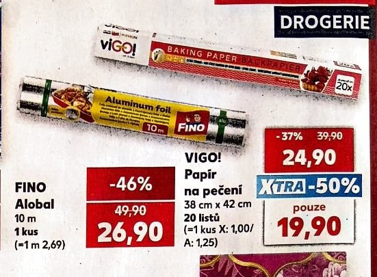 VIGO! Papír na pečení 20 listů