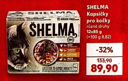 SHELMA Kapsičky pro kočky 12x85 g