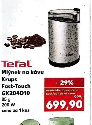 Tefal Mlýnek na kávu Krups Fast-Touch GX204D10