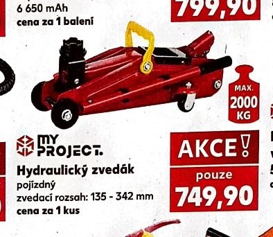 Hydraulický zvedák pojízdný