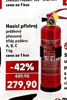 Hasicí přístroj práškový