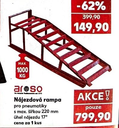 Nájezdová rampa pro pneumatiky