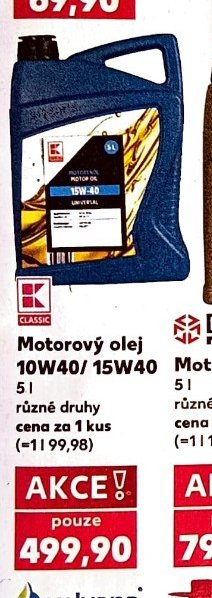Motorový olej Classic 10W40/15W40 5l
