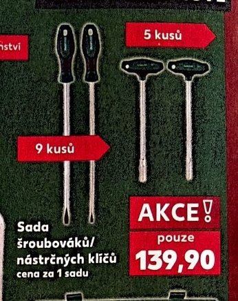 Sada šroubováků/nástrčných klíčů