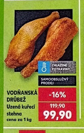 VODŇANSKÁ DRŮBEŽ Uzená kuřecí stehna