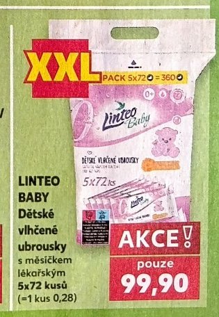 LINTEO BABY Dětské vlhčené ubrousky