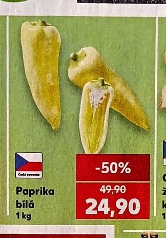 Paprika bílá 1 kg