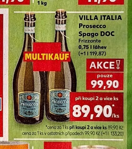 VILLA ITALIA Prosecco Spago DOC Frizzante