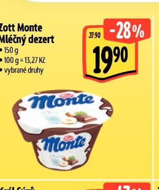 Zott Monte Mléčný dezert