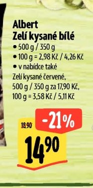 Albert Zelí kysané bílé