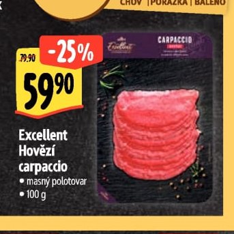 Excellent Hovězí carpaccio
