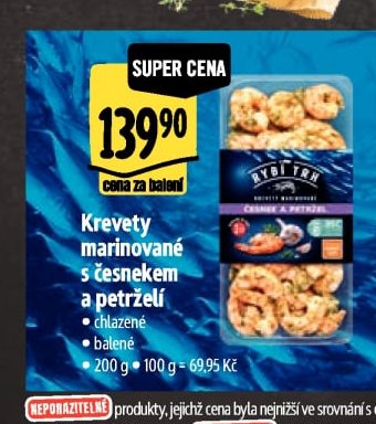 Krevety marinované s česnekem a petrželí