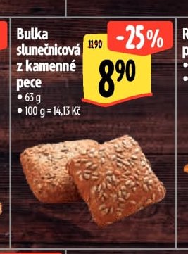 Bulka slunečnicová z kamenné pece