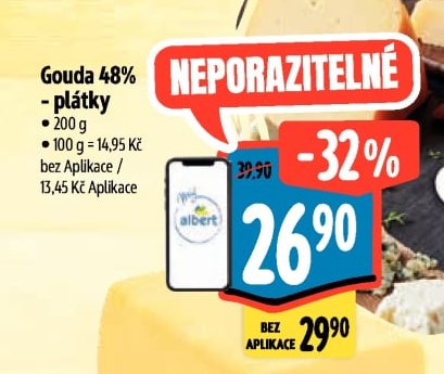 Gouda 48% plátky