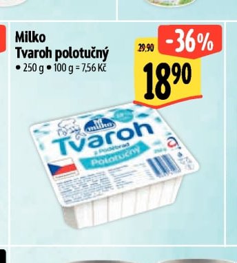 Milko Tvaroh polotučný