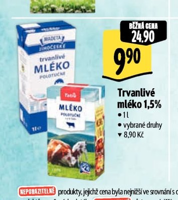 Trvanlivé mléko 1,5%