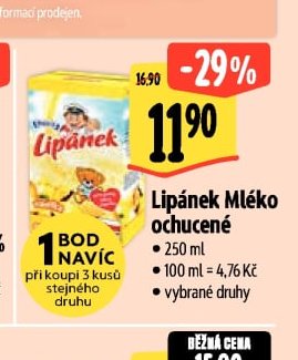 Lipánek Mléko ochucené
