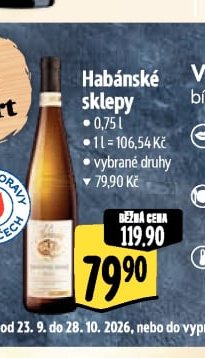 Habánské sklepy (Veltlínské zelené)