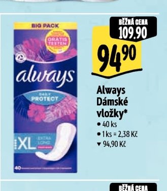 Always Dámské vložky