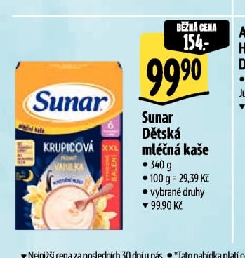 Sunar Dětská mléčná kaše