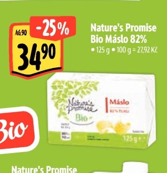 Nature's Promise Bio Máslo 82%