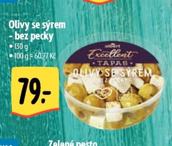 Olivy se sýrem - bez pecky