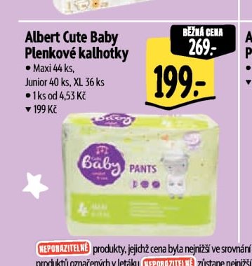 Albert Cute Baby Plenkové kalhotky