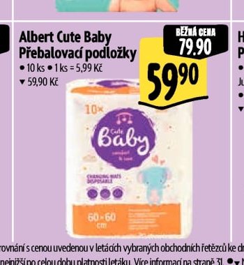 Albert Cute Baby Přebalovací podložky