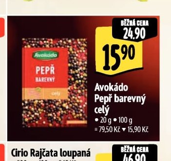 Avokádo Pepř barevný celý