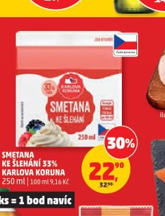 SMETANA KE ŠLEHÁNÍ KARLOVA KORUNA
