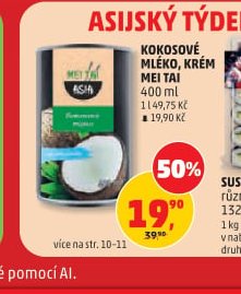 KOKOSOVÉ MLÉKO, KRÉM MEI TAI