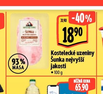 Kostelecké uzeniny Šunka nejvyšší jakosti
