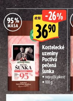 Kostelecké uzeniny Poctivá pečená šunka