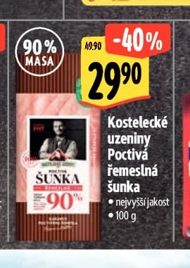 Kostelecké uzeniny Poctivá řemeslná šunka