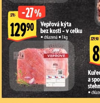 Vepřová kýta bez kosti – v celku
