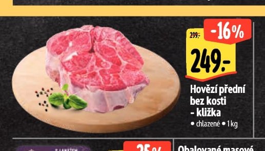 Hovězí přední bez kosti – kližka