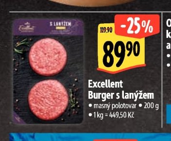 Excellent Burger s lanýžem