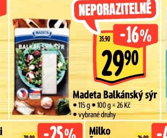 Madeta Balkánský sýr 115 g