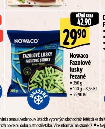 Nowaco Fazolové lusky řezané
