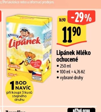 Lipánek Mléko ochucené