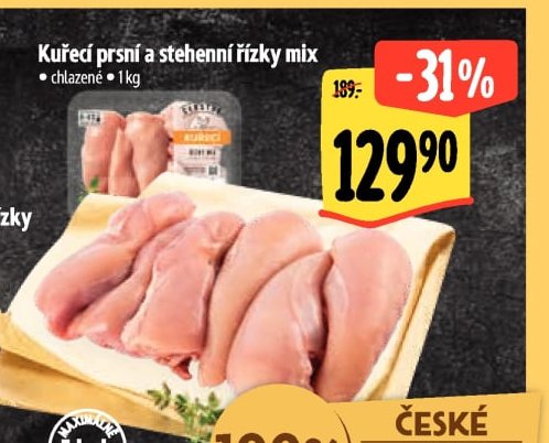 Kuřecí prsní a stehenní řízky mix